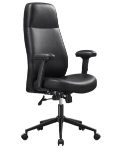 SONGMICS HOME Bürostuhl OBG037B01, Drehstuhl mit verstellbaren Armlehnen, moderne Rückenlehne und breiter Sitz für Chefs