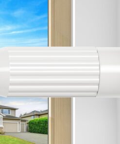 AIZESI Gardinenstange ohne Bohren 100-372cm Ø32mm Weiß – Teleskop Klemmstange für Duschvorhang Balkon & Gardinen