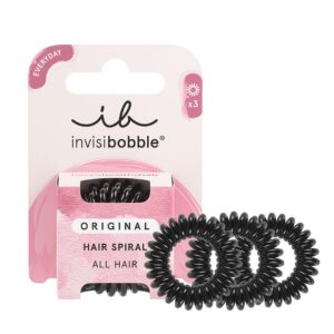 invisibobble Original Haargummi True Black für Mädchen, Damen & Herren I starker Halt & haarschonend I das Original, des