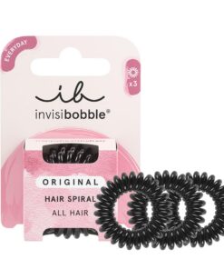 invisibobble Original Haargummi True Black für Mädchen, Damen & Herren I starker Halt & haarschonend I das Original, des