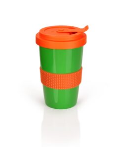 Mahlwerck Thermobecher aus Porzellan, 400 ml, BPA-Frei, glossy Spring Green für Coffeetogo, Isolierbecher, auslaufsicher