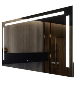 FORAM Led Badspiegel mit Beleuchtung - moderne Badezimmerspiegel für die individuelle Deko - 120x70 cm - Nach Maß herges
