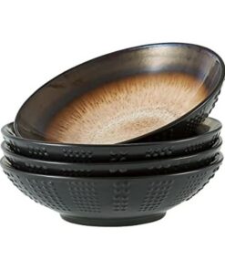 Mikasa Verona Cremefarben-Set für Gourmet-Basiselemente mit 4 Nudelschalen, 20,3 cm