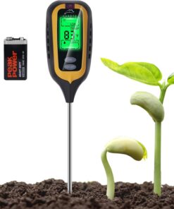 CUBETA Feuchtigkeitsmessgerät 4-in-1 für Pflanzen - Feuchtigkeit/Temperatur/pH/Licht (Gelb) | CUBETA 4-in-1 Feuchtigkei