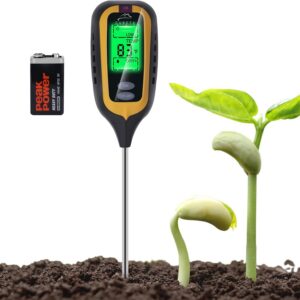CUBETA Feuchtigkeitsmessgerät 4-in-1 für Pflanzen - Feuchtigkeit/Temperatur/pH/Licht (Gelb) | CUBETA 4-in-1 Feuchtigkei
