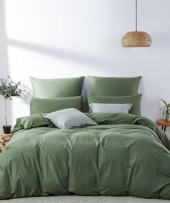 Lanqinglv ÖKO-TEX Dunkelgrün Bettwäsche-Set 155x220 cm Grün,Oeko-Tex Baumwollbettwäsche Lanqinglv 155x220 cm Grün,Lanqin