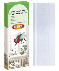 50 Stück transparente Fliegenfallen für den Innenbereich - klebriges Fliegenpapierstreifen-Insektenfänger | Klebrige Fl