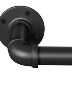 Industrielle Gardinenstange Schwarz 81-122cm - Verstellbar für Outdoor & Raumteiler