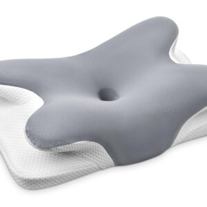 Ehomfory Ergonomisches Nackenkissen Memory Foam, ideal für Seiten-, Rücken- und Bauchschläfer, 69x37x9/12 cm - projektil
