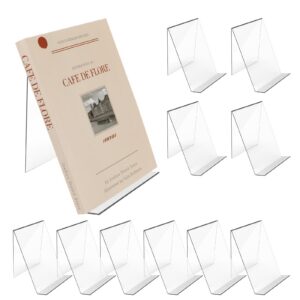 Auauraintt Transparente Buchstützen 10 Stück - perfekt für Schulen und Büros - Acryl Dekoration 10 x 11.5 x 13 cm - Tran