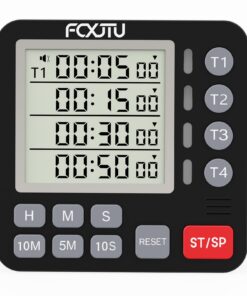 FCXJTU Digitaler Dual-Küchentimer + großes Display & lauter Alarm + für Senioren & Küche