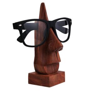 Holz Brillenhalter Design Display Stand für Home Décor | Brillen Spec Ständer mit Nase Form Home Decor | Holz Brillenha