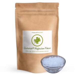 1 kg Original Zechstein Inside Magnesium Flakes - Magnesium für Fuß- und Vollbads - Bio-Verarbeitung - 100%iger Magnesiu