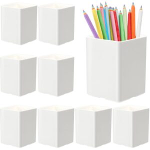 Jutom weißer Acryl-Stifthalter Schreibtisch Stiftebecher Make-up-Pinsel Aufbewahrung Organizer Schreibtisch-Schreibwaren