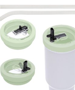 40 OZ Tumbler Lid Replacement Stanley Cup - Auslaufsicher und flexibel (Grün)
