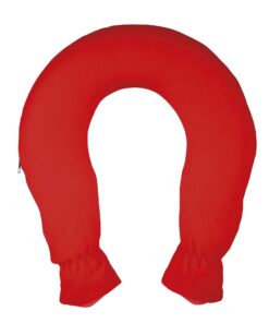 Sänger® Nacken-Wärmflasche für Schmerzlinderung, Fleecebezug rot - Aufwachend und entspannt in Haus und Auto
