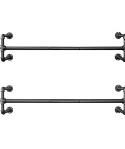 SONGMICS Wandmontage Kleiderständer, Industrie-Design, 2er Set, 60 kg Belastbarkeit, 30 x 112 x 29,3 cm, einfache Montag