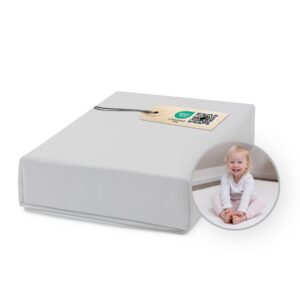 Ehrenkind® Bio-Baumwoll Spannbettlaken 100% Oeko-TEX für Baby Kinderbett | Atmungsaktiv 60x120cm | Grau