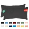 Livessa 2er Set Kopfkissenbezug 40 x 80 cm - 100% Baumwolle, Bügelfrei, Knitterfrei, Reißverschluss, atmungsaktiv, Oeko-
