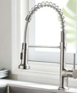 AIMADI Wasserhahn Küche mit 360° schwenkbarer Mischbatterie Gebürsteter Nickel