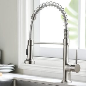 AIMADI Wasserhahn Küche mit 360° schwenkbarer Mischbatterie Gebürsteter Nickel