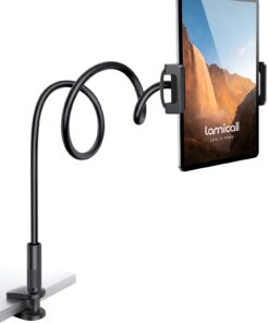 Lamicall Tablet Halter - Flexible Einstellbar - für iPad Mini 2-4, Neu iPad Pro 2024, iPad Air - Schwarz Global Recycled