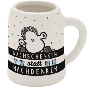 Sheepworld Nach-Motiv Schnapskrug New Bone China 5 cl Lustiges Geschenk Party Männern 73855