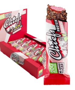 Chiefs High Protein Riegel - 20 g Protein, perfekter Snack für Athleten - 12 x 55 g Eiweißriegel ohne Zucker und Palmöl