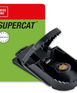 SWISSINNO SuperCat Rattenfalle – Stark, Wiederverwendbar mit Erdnussbutter-Köder – Hygienisch & Sofort Einsatzbereit - 1