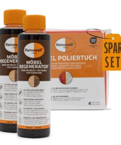 Renuwell Möbel-Regenerator 2x 500 ml für Holzmöbel - Effektive Pflege und Auffrischung bei Bedürfnissen der gesamten Fam