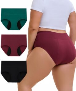 **INNERSY Periodenunterschwäsche Große Größen 3 Pack Blutung** | **INNERSY Menstruation Unterwäsche Starke Blutung XL-5