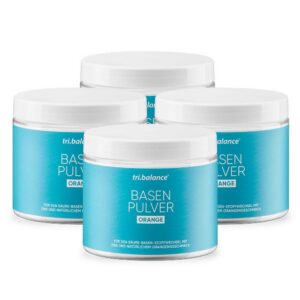 tri.balance Basenpulver Orange 4er Pack - Entspannung I Calium Calcium Zink I vegane Formel I 300 g