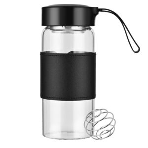 Cosmeria Protein Shaker Glas 16 Oz Für Athleten Mit Integriertem Sieb, BPA-Frei Und Auslaufsicher For Fitness-Enthusiast