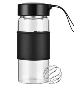 Cosmeria Protein Shaker Glas 16 Oz Für Athleten Mit Integriertem Sieb, BPA-Frei Und Auslaufsicher For Fitness-Enthusiast