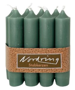 Nordring Stabkerzen moosgrün: 8 Stück, 2,2 x 11 cm hoch +_Core_KW_+_Attribute+_User++_Scene++_USP_