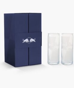 Red Bull Glasses - Set of 2 | Original Merchandise | Energy Drink Fans | Party Outings | Limited Edition | 50ml x 2
