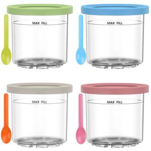 JUOENLP Ersatz für Ninja Creami Pints und Deckel (NC300EU) kompatibel mit NC300, NC301 & NC299AMZ Serie, auslaufsichere