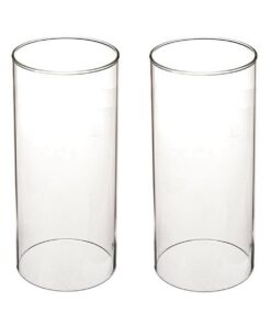 Tensquare Glaszylinder Hurrikan Kerzenhalter - großes offenes Röhrchen für Kerzen, Borosilikatglas, Ø 9,5 cm, 20,3 cm ho