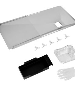 Universal Fettwanne mit Auffangwanne für Nexgrill 720-0888s, Grill Master Gasgrill, Expert Gasgrill, Tropfpfanne für 3/4