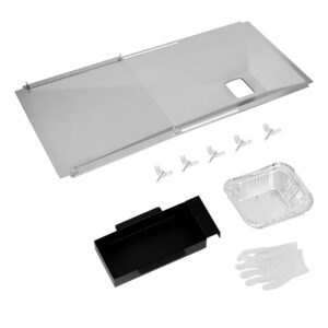 Universal Fettwanne mit Auffangwanne für Nexgrill 720-0888s, Grill Master Gasgrill, Expert Gasgrill, Tropfpfanne für 3/4