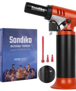 Sondiko S907 Nachfüllbarer Lötbrenner mit Brennstoffanzeige -Ideal für Kunstharz und Industrie -Regelbare Flamme zum Sch