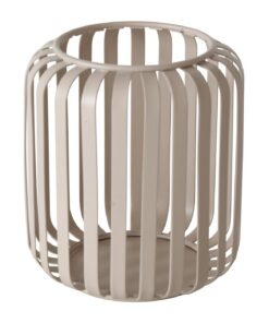 ReWu Windlicht Kerzenhalter Modern Rund Wohndekoration 10 x 12 cm ReWu Windlicht Viki Beige Teelicher Kerzenständer Zu