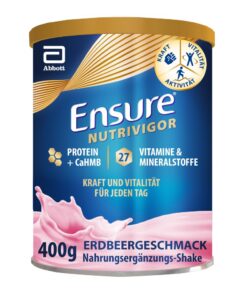 Ensure NutriVigor Erdbeere Shake – 1 x 400 g – Nahrungsergänzungsmittel mit CaHMB, Proteinen und 27 Vitaminen und Minera