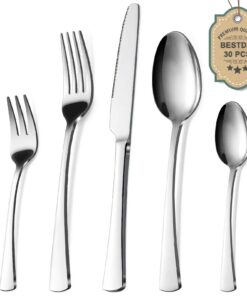 Bestdin Edelstahl Besteckset 6 Personen, Hochwertiges Spülmaschinenfestes Besteck, Elegant für Anlässe und Tagesessen.