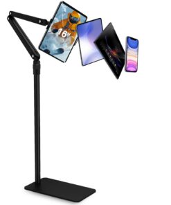 iPad Bodenhalterung, Tragbarer Monitor für 15.6'' und 16'' Tablets, Overhead Bett Tablet Mount Stand Halterung, Kompatib