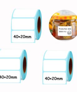 Thermo Etiketten Selbstklebend 3000 Stk 40 * 20mm Wasserdicht Haushaltsetiketten für Büro und Küche