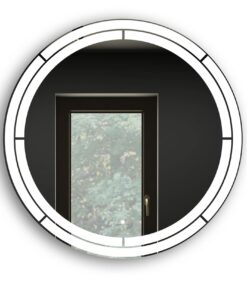 FORAM Badspiegel mit Beleuchtung - Runder Spiegel - Für Bad und Badezimmerskopfbereich - Modernes Design - Nach Maß Fabr