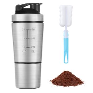 ACWOO Edelstahl Protein Shaker 700 ml BPA Free, Leak Proof, Zusatzbecher 200 ml, Eiweiß Shaker für Sportler und Gesundhe
