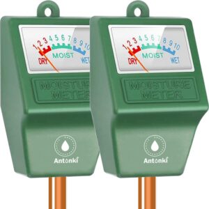 Antonki Boden Feuchtigkeitsmessgerät Pflanzen Batteriefrei für Garten Rasen Topfpflanzen