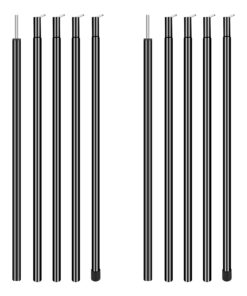 Wiipara Zeltstange Teleskopstange 2er Set - verstellbar von 50-200cm, ideal für Zelte und Sonnensegel, perfekt für Outdo
